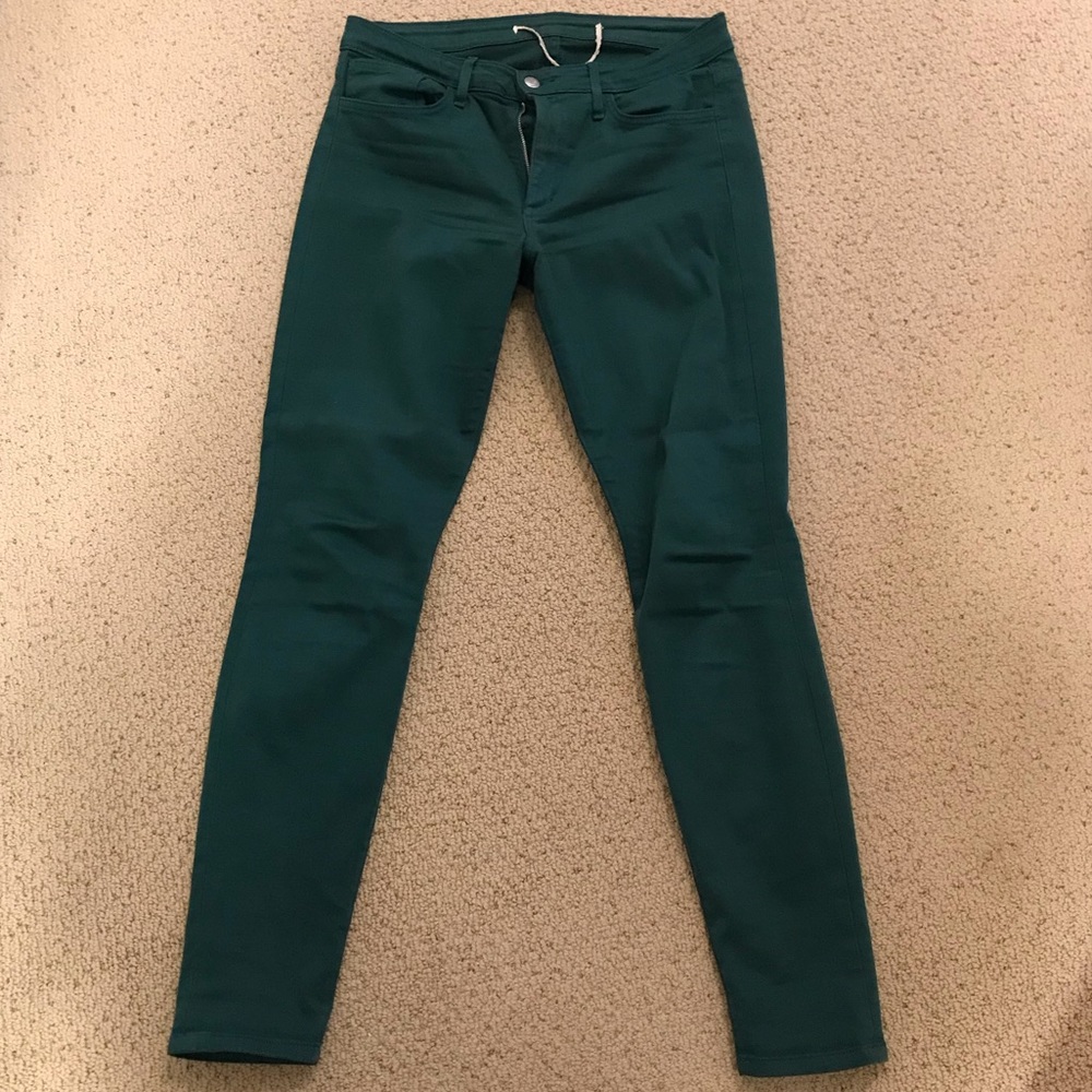 Joe's teal jeans